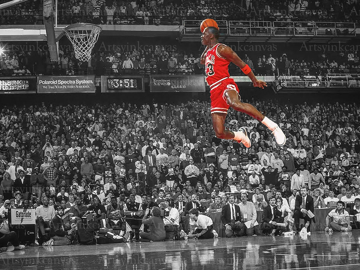 Michael Jordan Air Legend canvas wall art for basketball fans