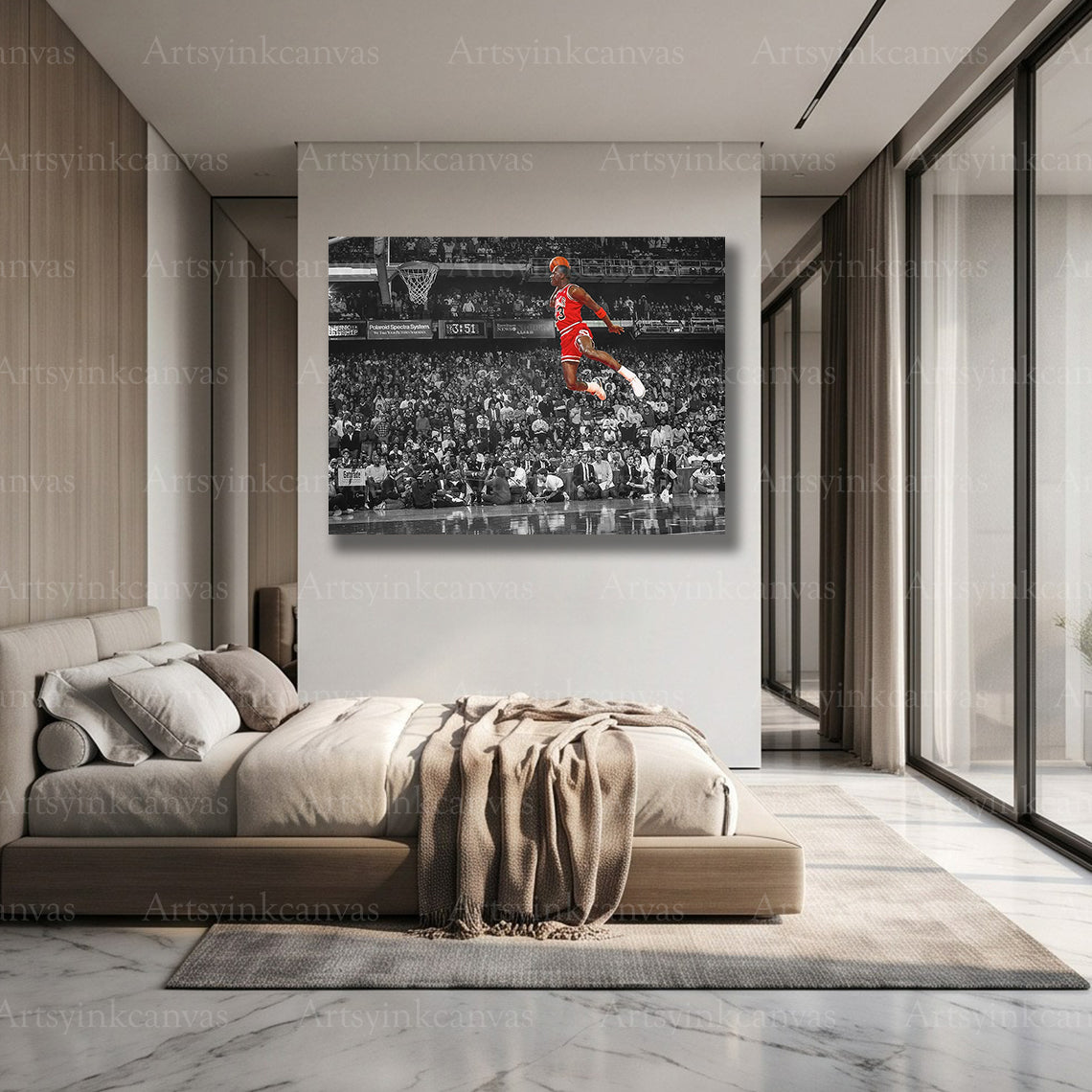 Premium Michael Jordan basketball wall decor for sports interiors