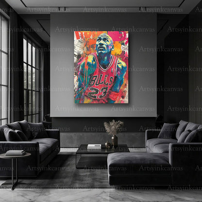 Michael Jordan legendary basketball street art