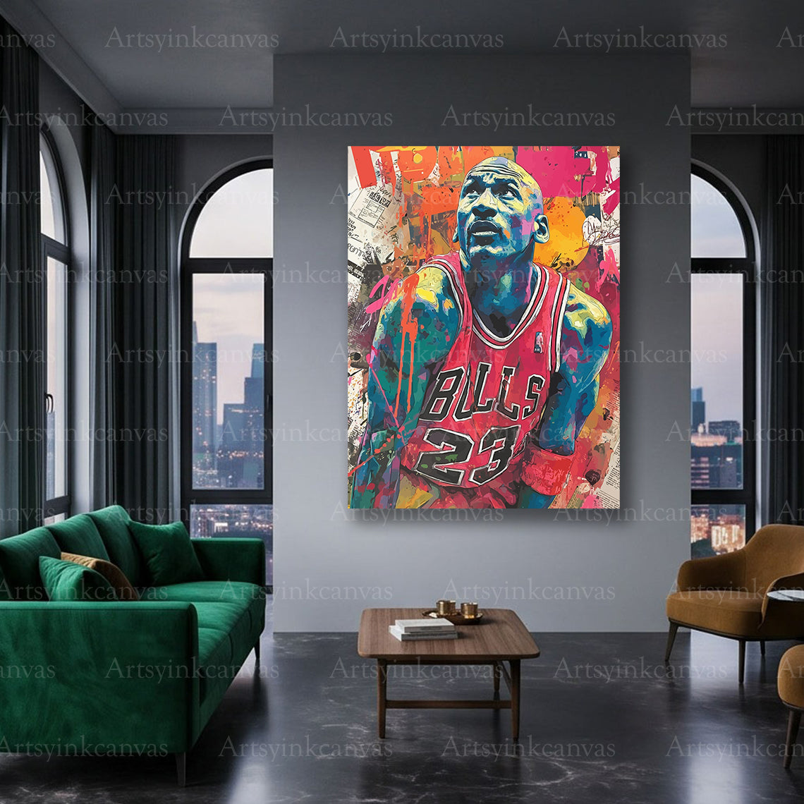 Michael Jordan NBA graffiti artwork