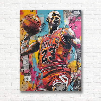 Michael Jordan championship basketball artwork for modern USA interiors
