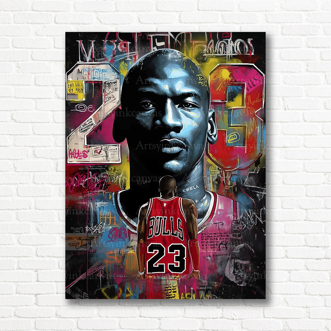 Michael Jordan championship basketball canvas print