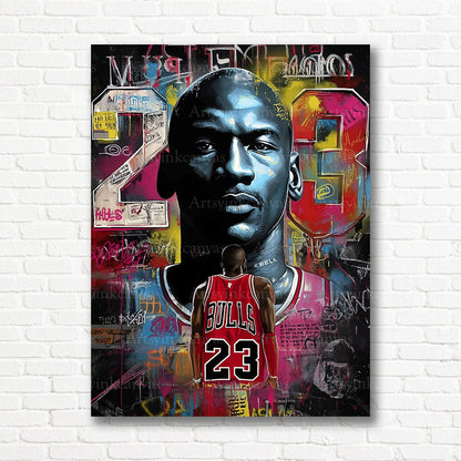 Michael Jordan championship basketball canvas print
