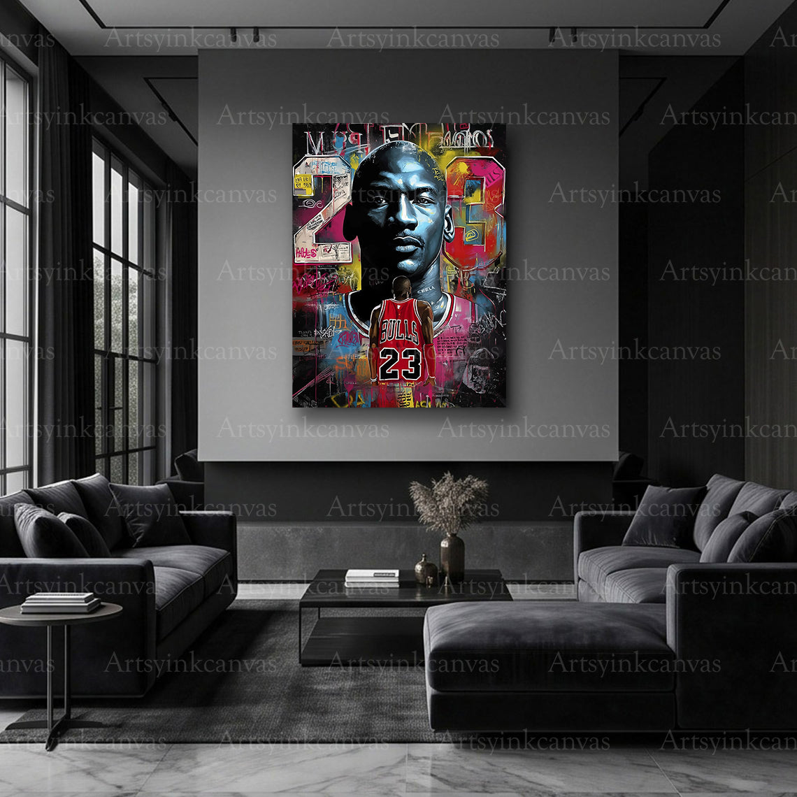 Michael Jordan NBA dynasty street art