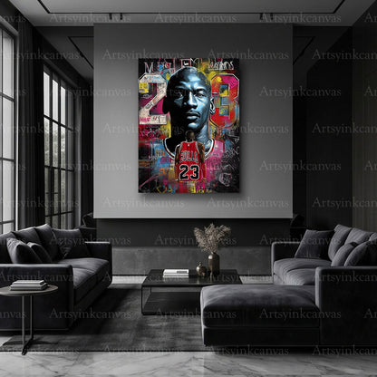 Michael Jordan NBA dynasty street art