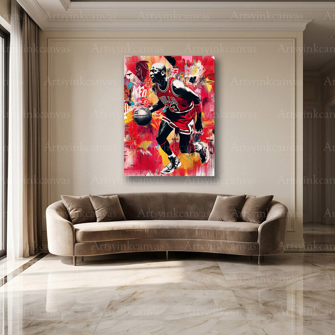 Michael Jordan Chicago Bulls street art wall decor