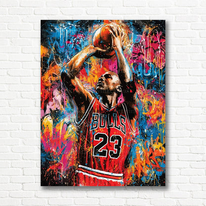 Michael Jordan street art canvas wall decor