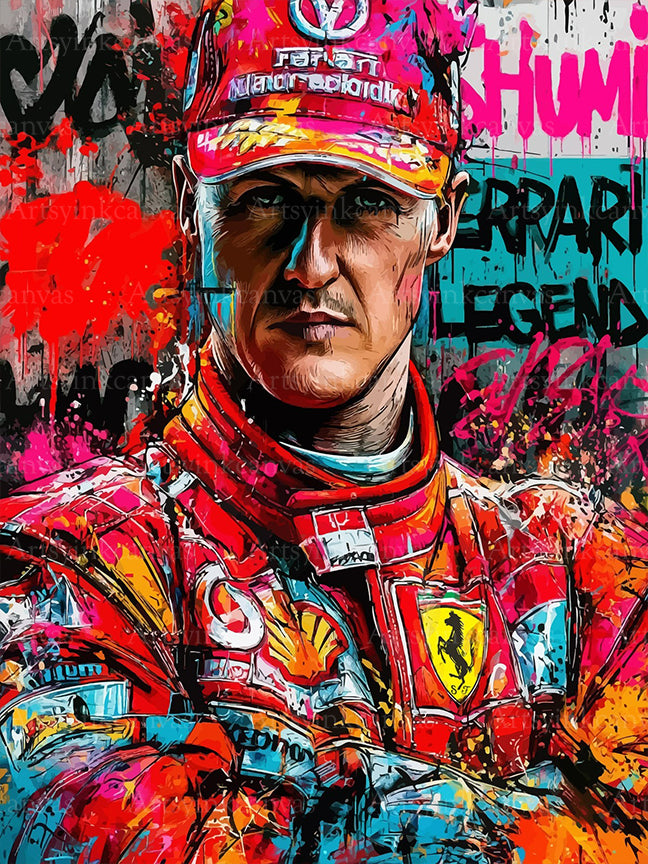 Michael Schumacher canvas wall art