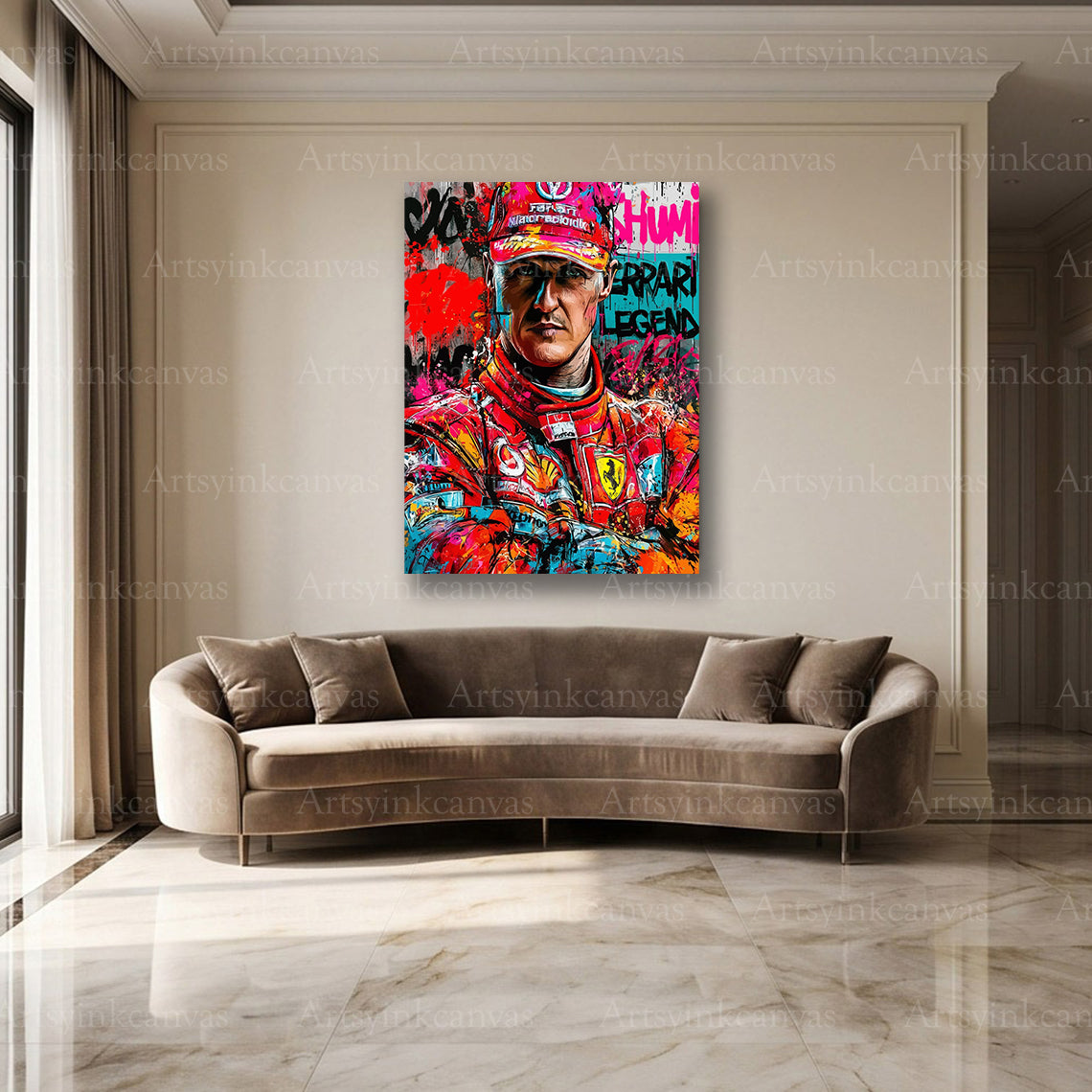 Schumacher F1 racing wall decor