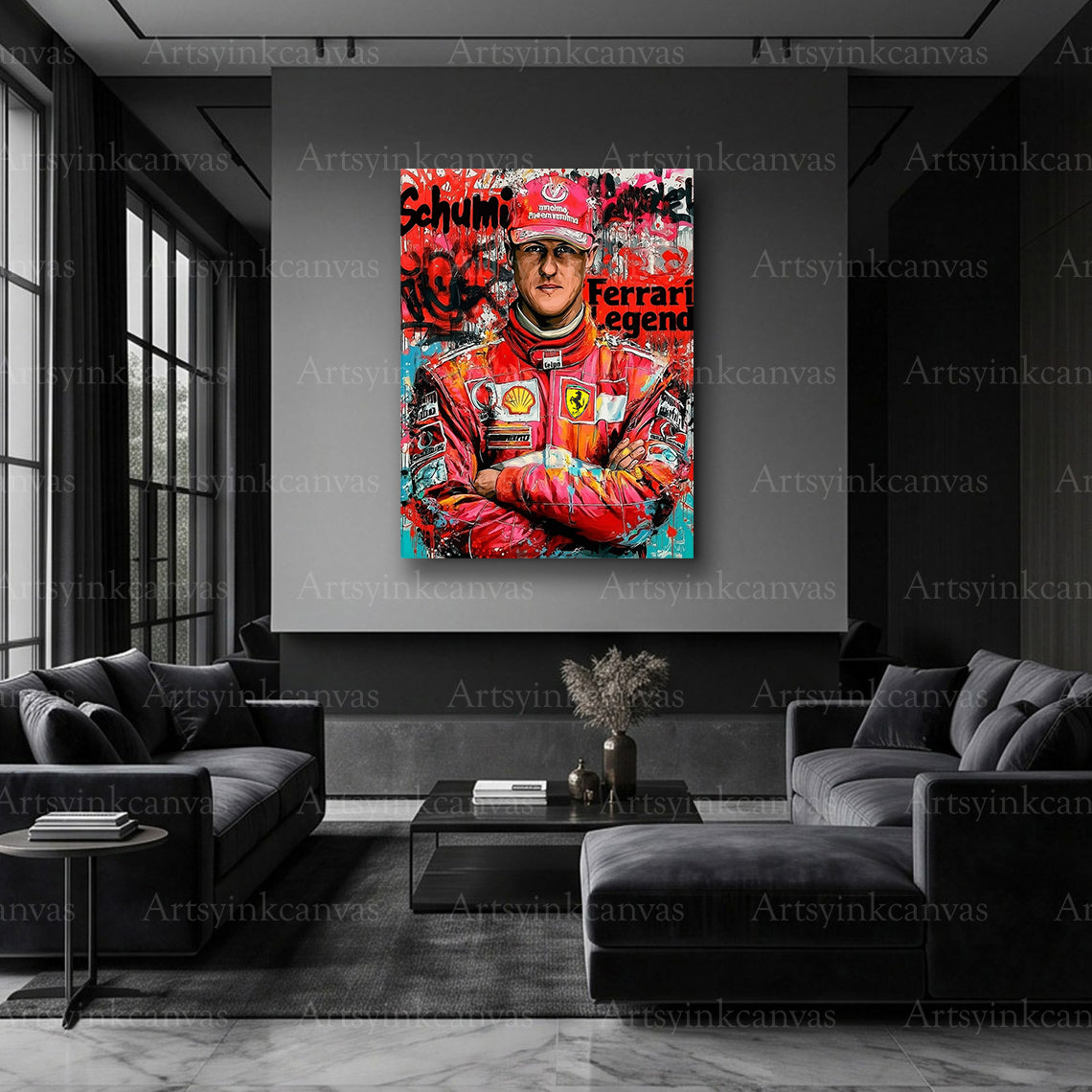 Michael Schumacher motorsport graffiti artwork