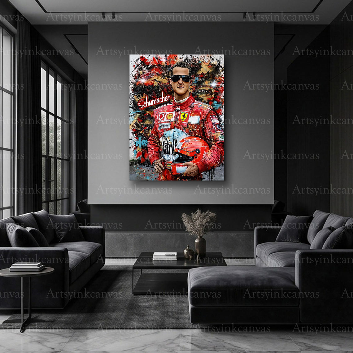 Michael Schumacher motorsport street art