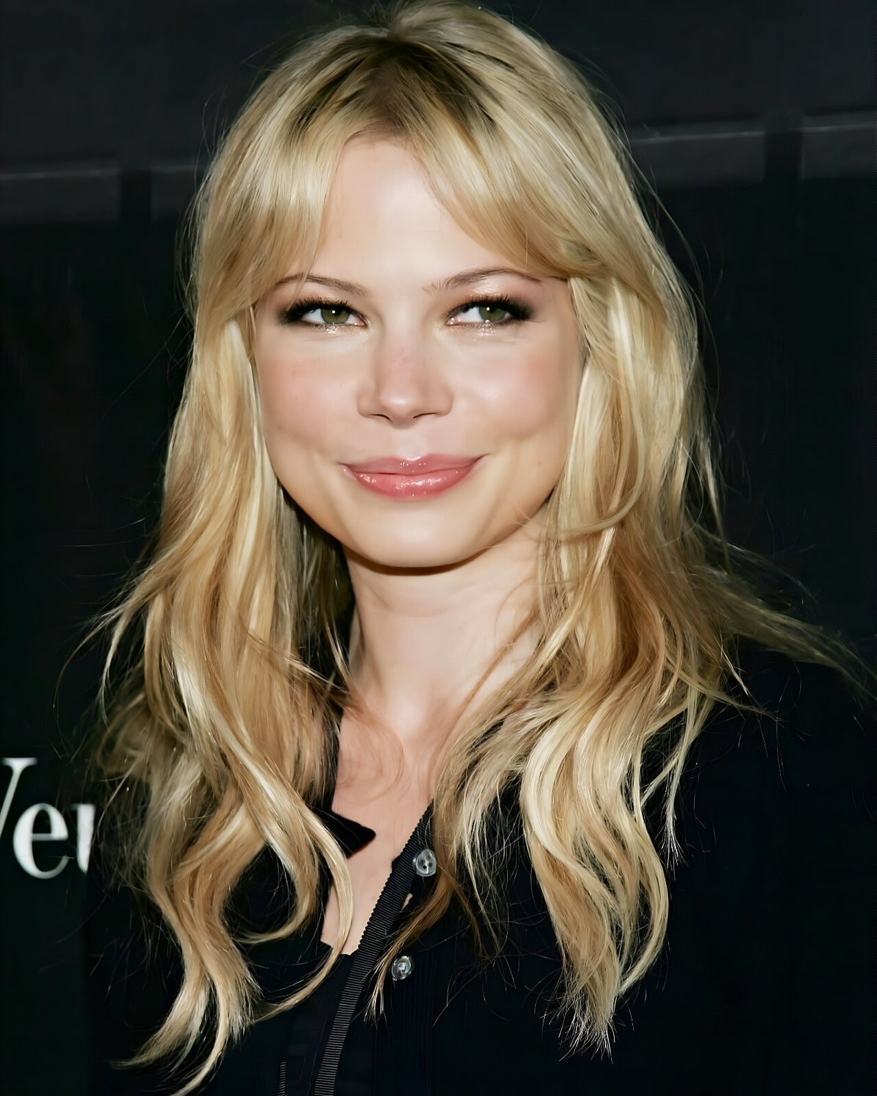 Michelle Williams celebrity canvas print featuring elegant Hollywood styling