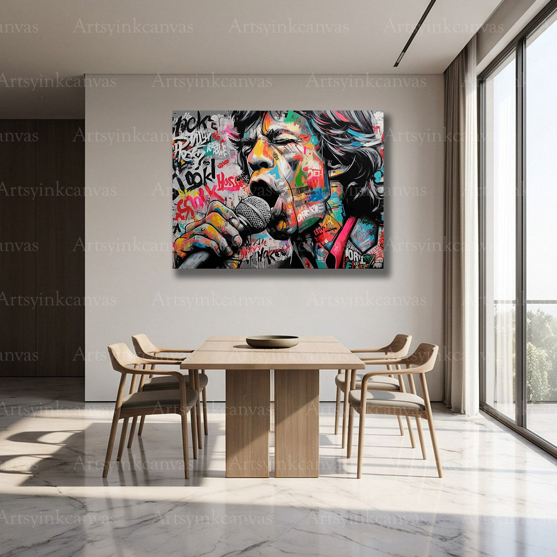 Mick Jagger British rock music canvas art