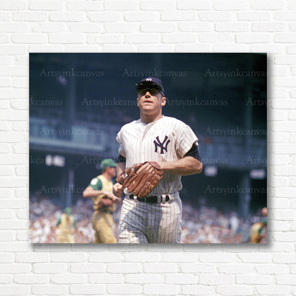 Mickey Mantle Yankees color canvas print