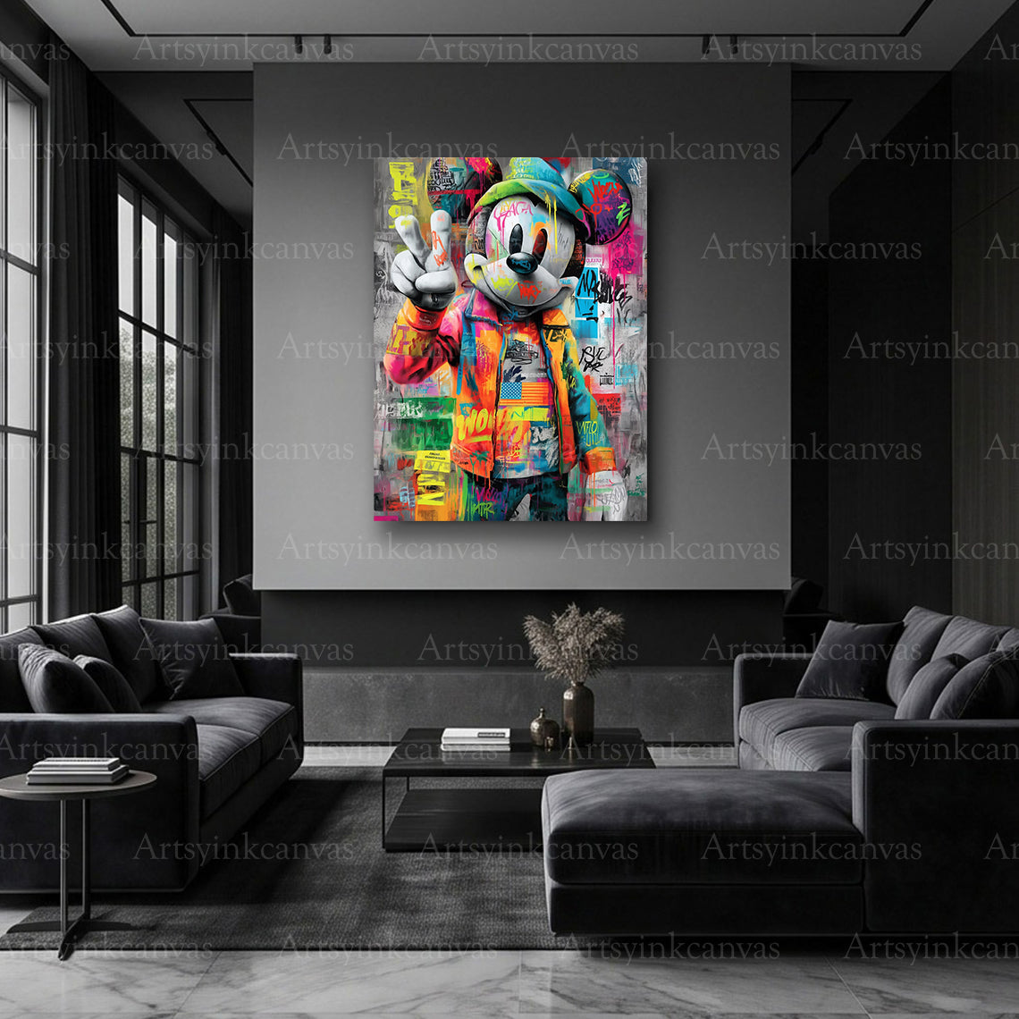 Mickey Mouse character wall art for Disney fans and collectors