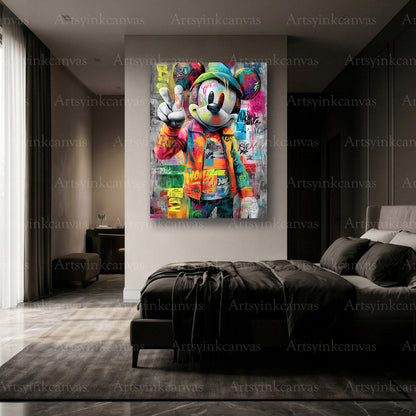 Mickey Mouse pop culture wall decor made in USA for stylish spaces