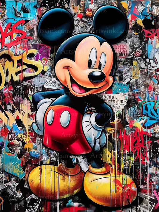 Mickey Mouse Sonrisa Neoyorquina canvas wall art