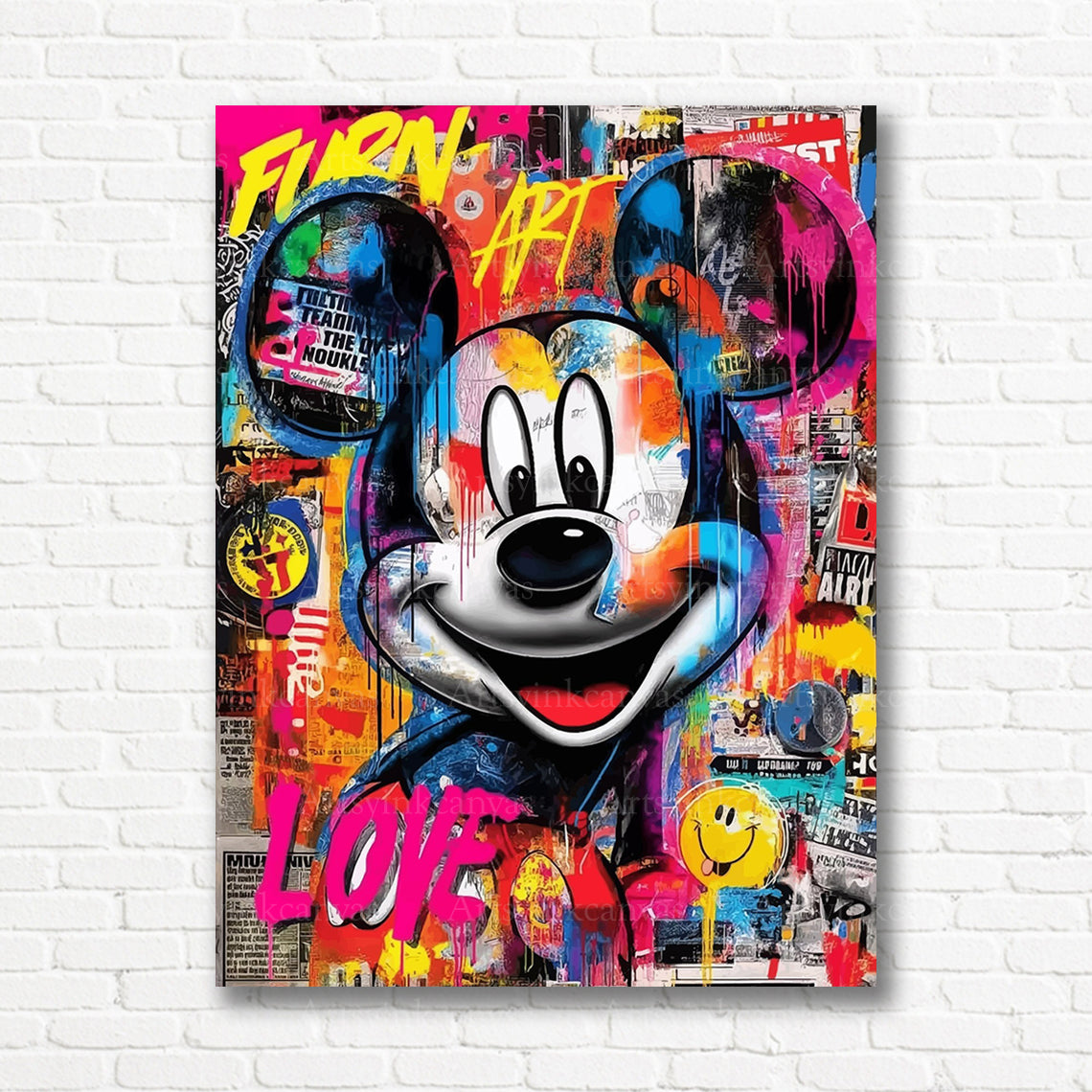 Mickey Mouse graffiti street art wall decor