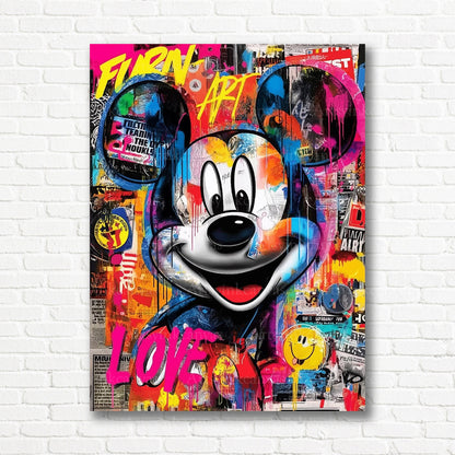 Mickey Mouse graffiti street art wall decor