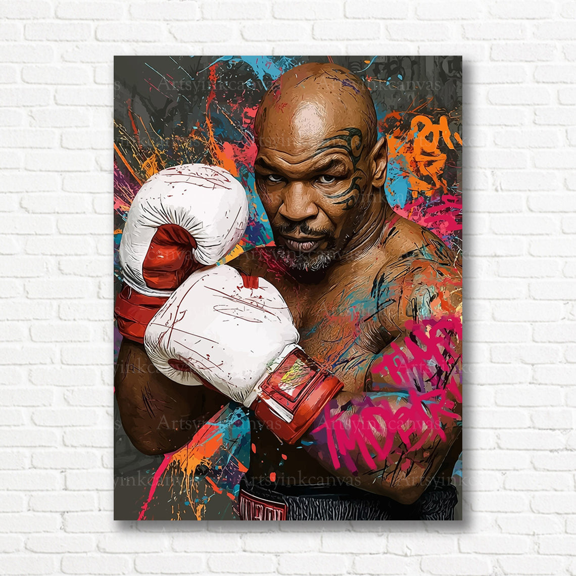 Mike Tyson graffiti boxing wall decor