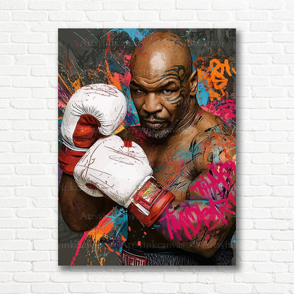 Mike Tyson graffiti boxing wall decor