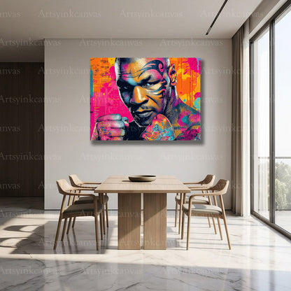 Mike Tyson legendary boxer graffiti artwork