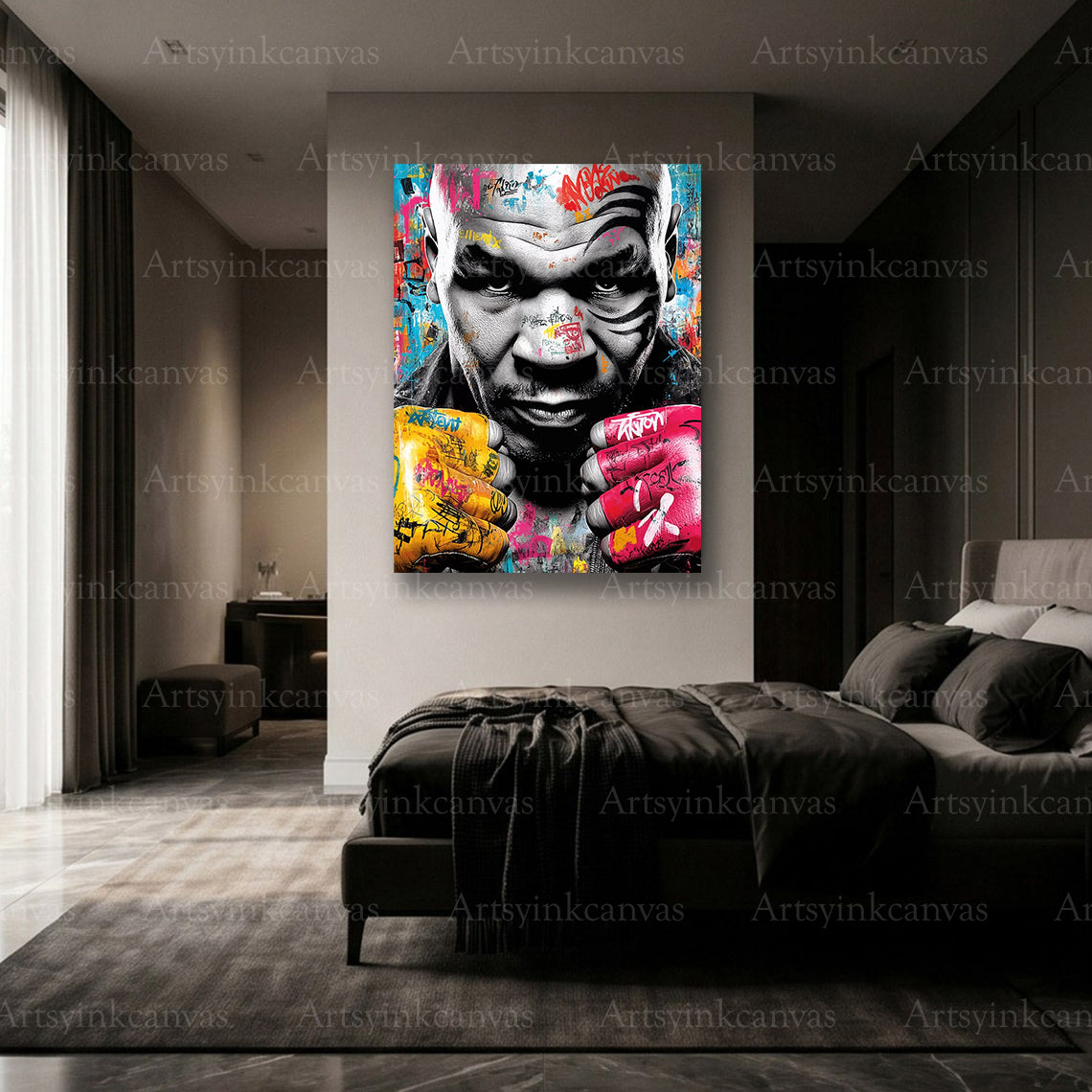 Premium Mike Tyson boxing wall decor made in USA for modern spaces
