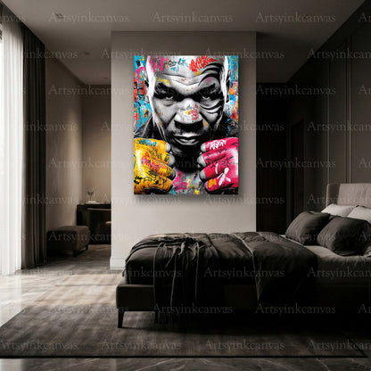 Premium Mike Tyson boxing wall decor made in USA for modern spaces
