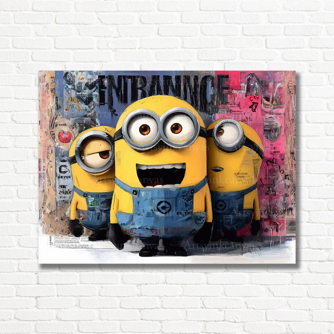 Minions city inspired wall decor