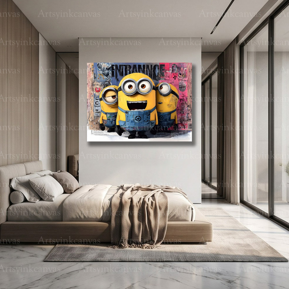 Premium Minions city canvas Made in USA