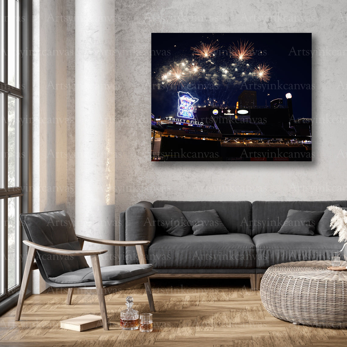 Twins Fourth of July baseball wall decor