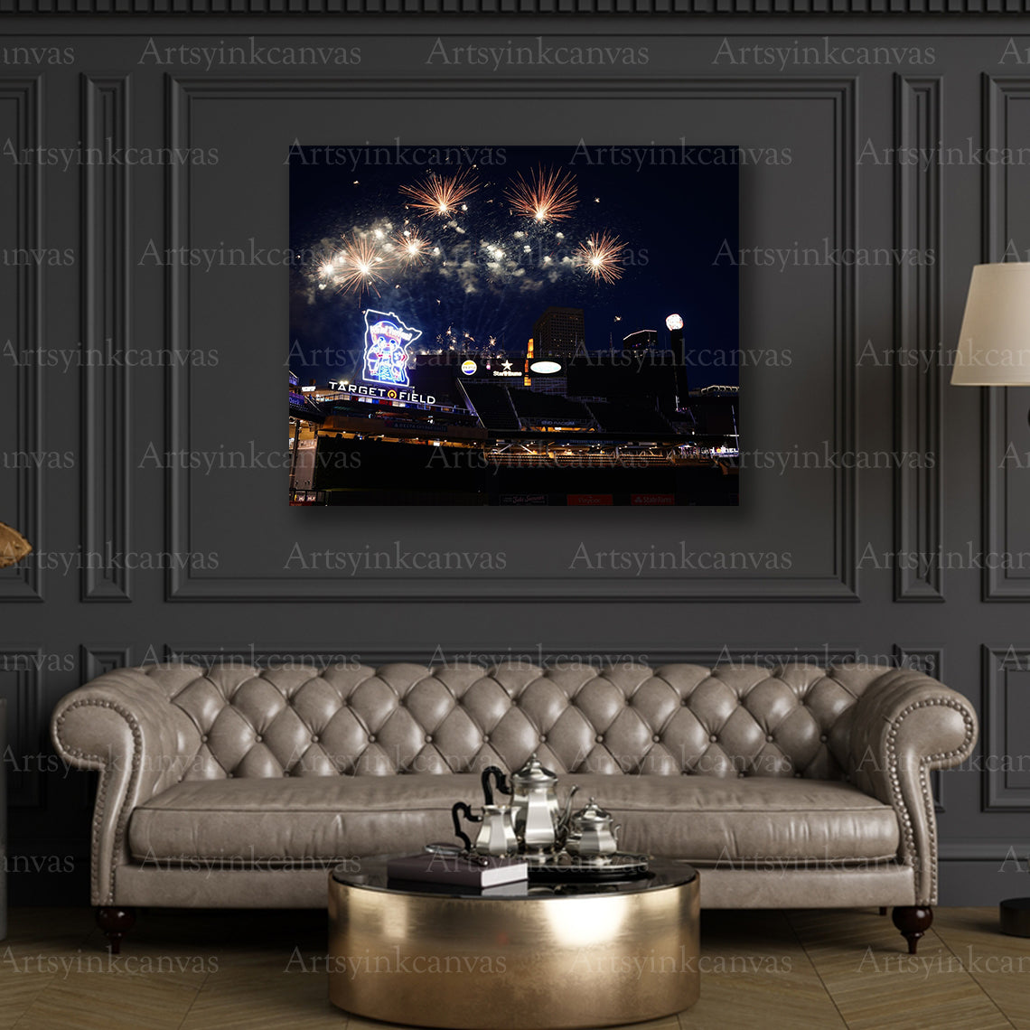 Premium Minnesota Twins stadium canvas wall art
