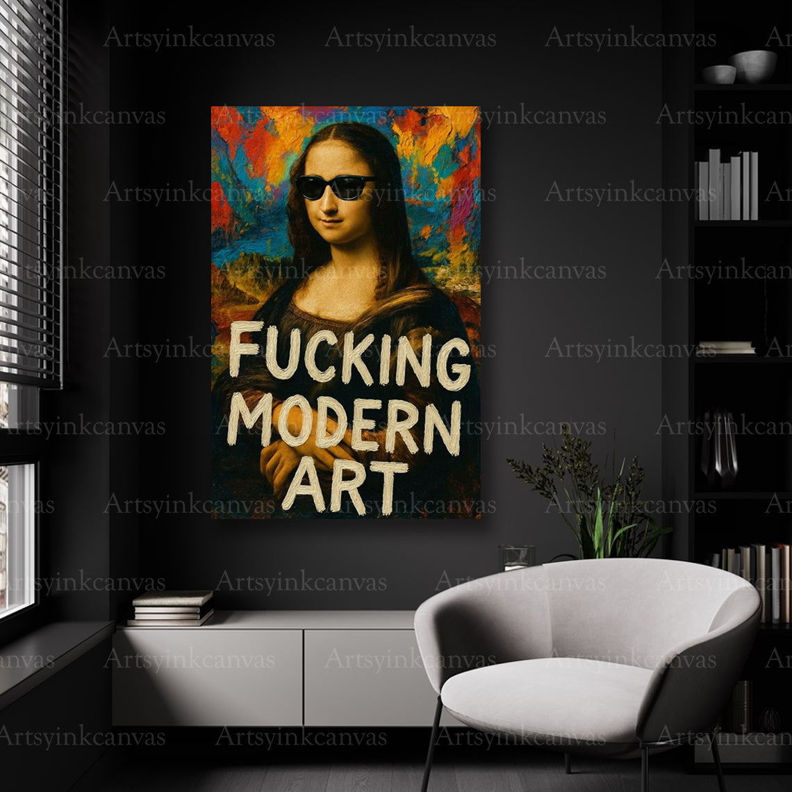 Mona Lisa fine art museum inspired canvas