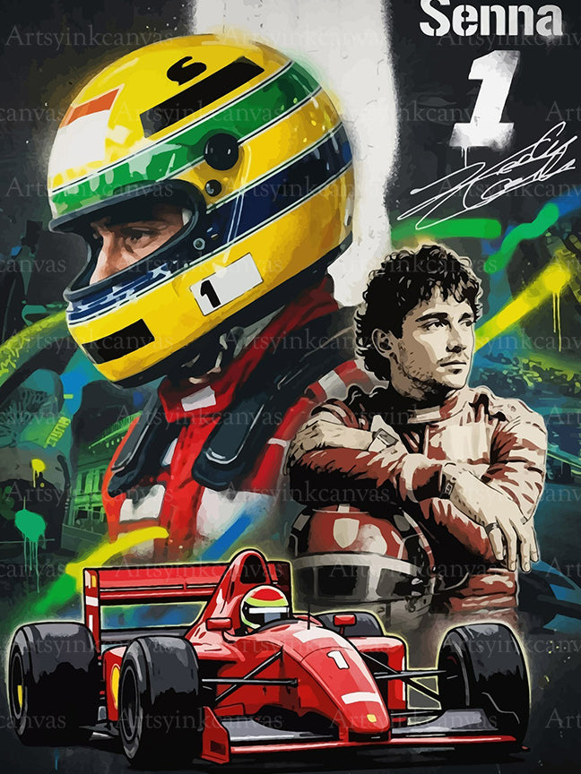 Monza 91 El Último Baile Ayrton Senna canvas wall art