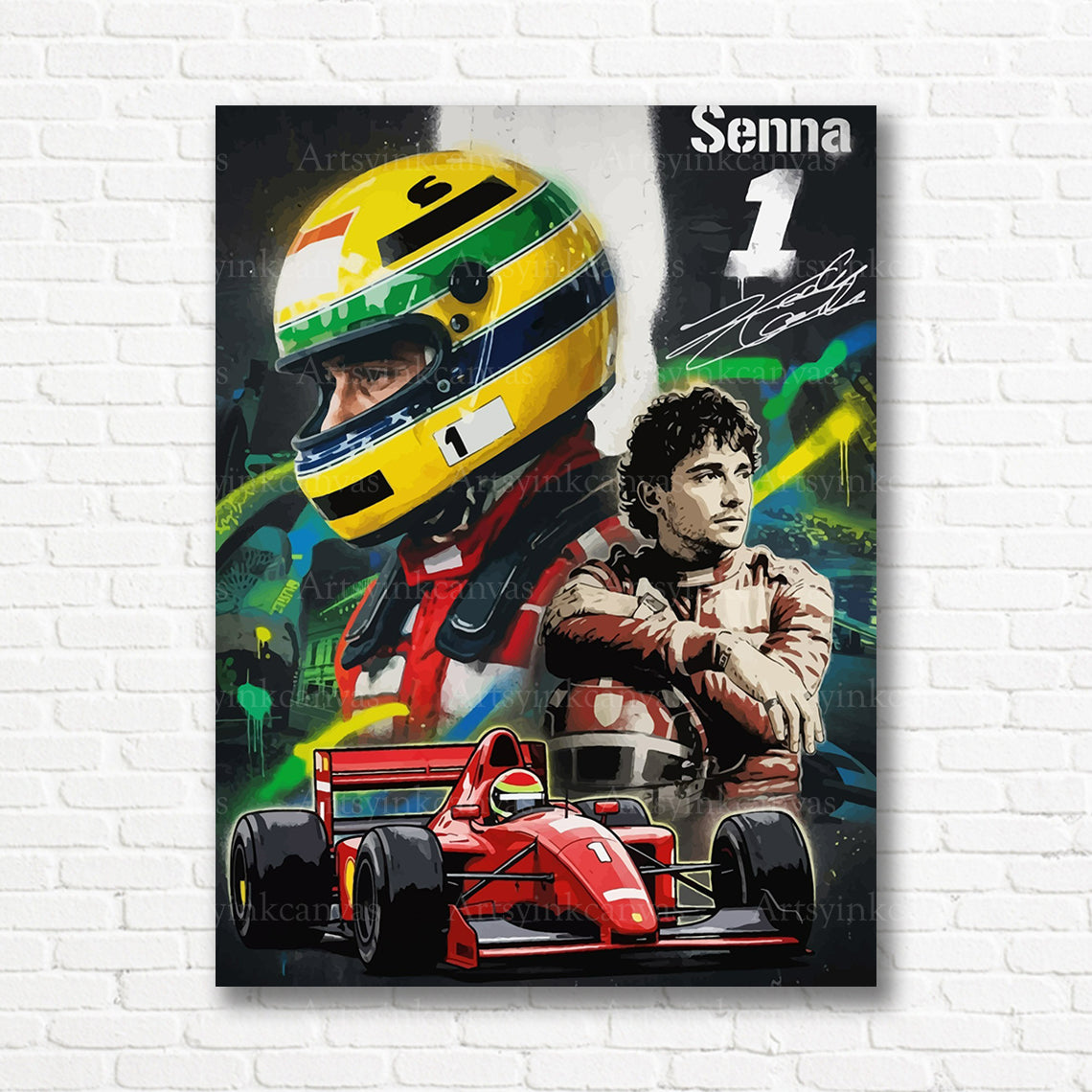 Ayrton Senna Monza 1991 canvas print