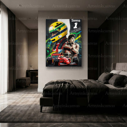 Premium Ayrton Senna F1 wall art