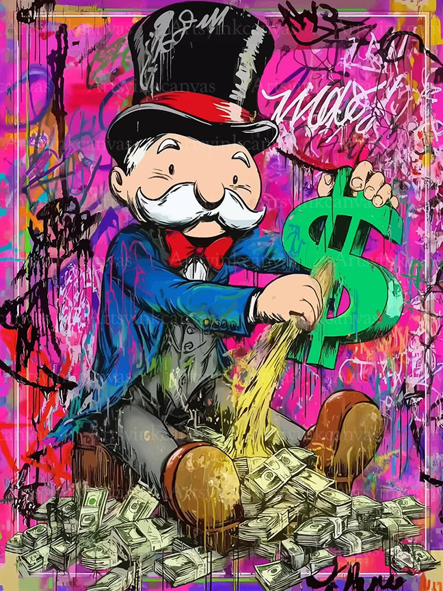 Mr Monopoly La Mina de Oro canvas wall art