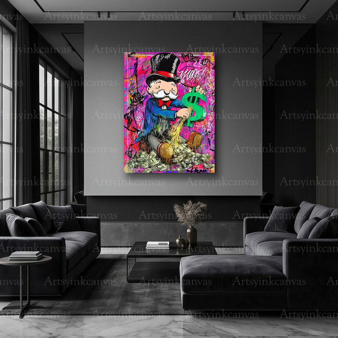 Mr Monopoly golden character artwork