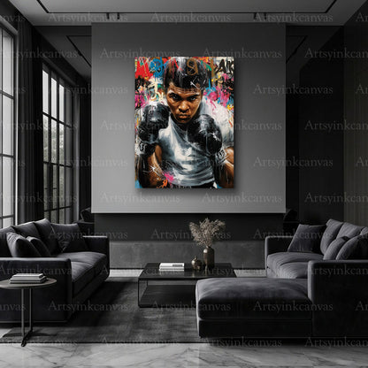 Muhammad Ali urban graffiti artwork