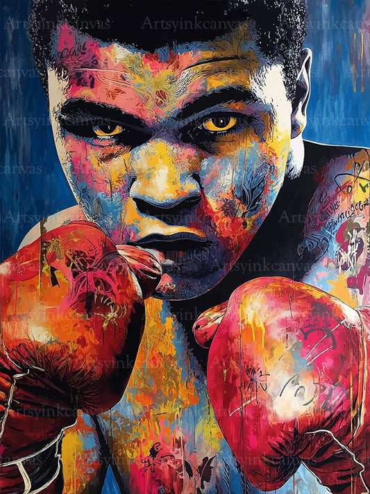 Muhammad Ali legend graffiti canvas wall art