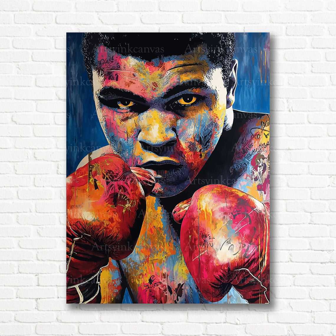Muhammad Ali boxing legend graffiti wall decor