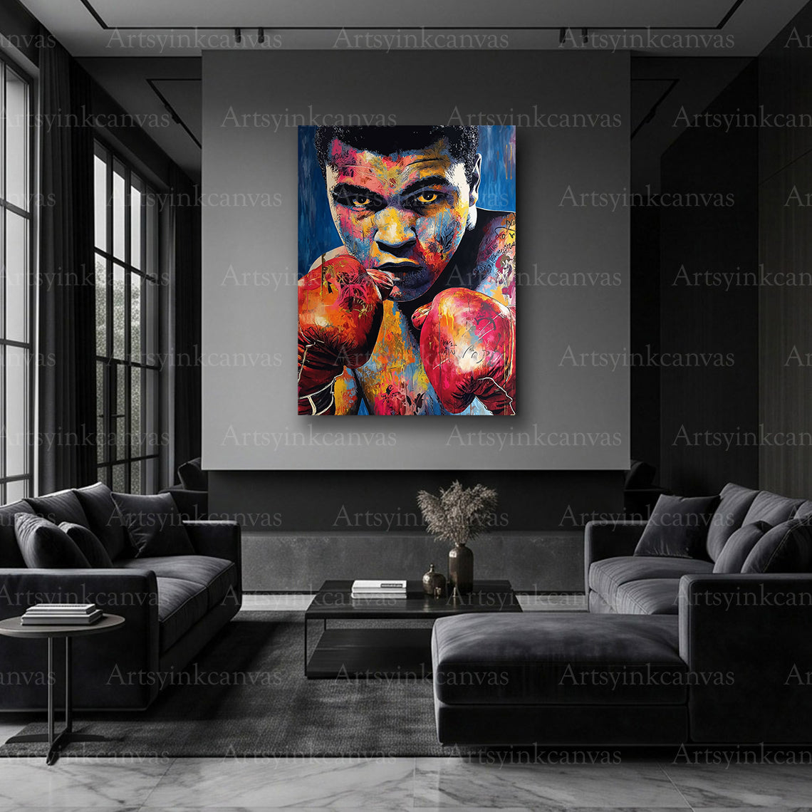 Muhammad Ali legend street art canvas wall art