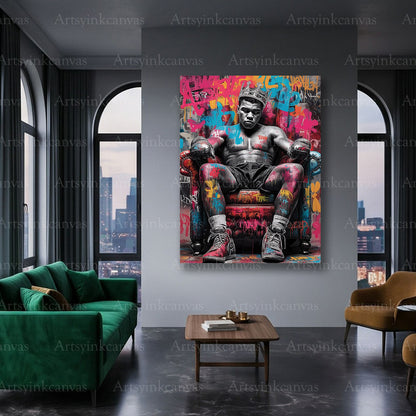 Muhammad Ali boxing graffiti canvas wall decor