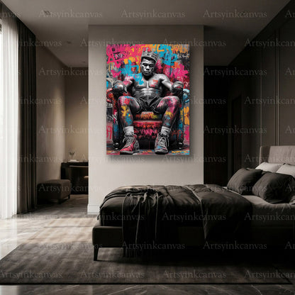 Premium Muhammad Ali The King's Throne canvas Made in USA