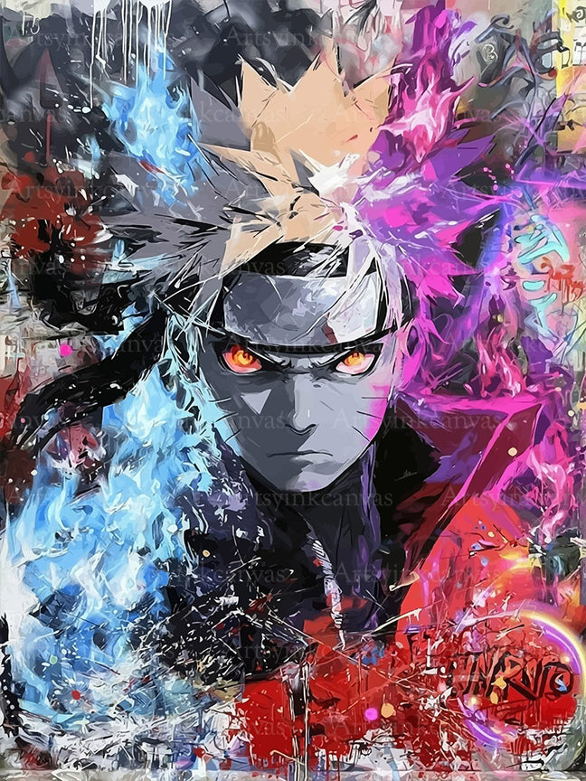 Naruto Furia y Serenidad graffiti canvas wall art
