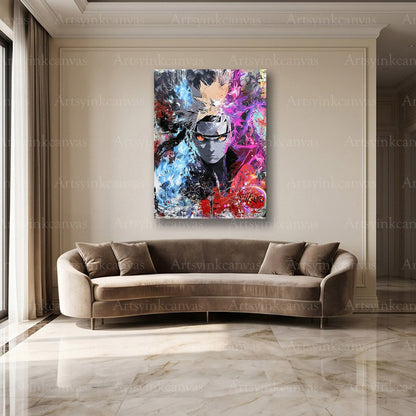 Naruto anime street art wall decor