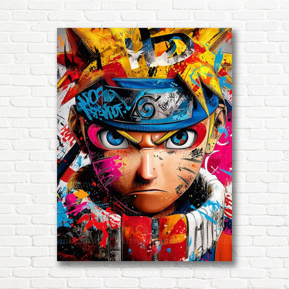 Naruto anime graffiti canvas print