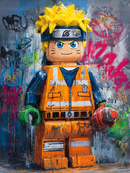 Naruto The Reconstruction graffiti canvas wall art