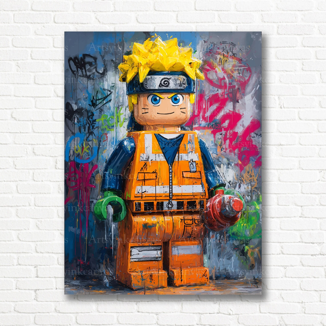 Naruto The Reconstruction anime graffiti canvas print