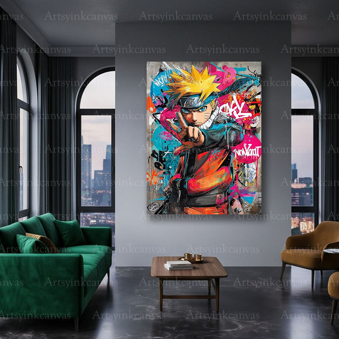Naruto anime character canvas art